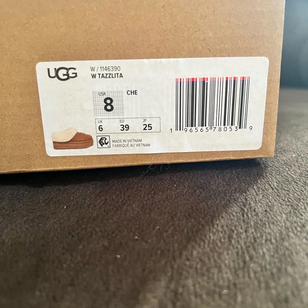 UGG Tan Platform Furry Slippers - Picture 7 of 8